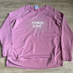 Susan B Komer Women’s M Breast Cancer Power of Love Crew Neck Sweat Shirt